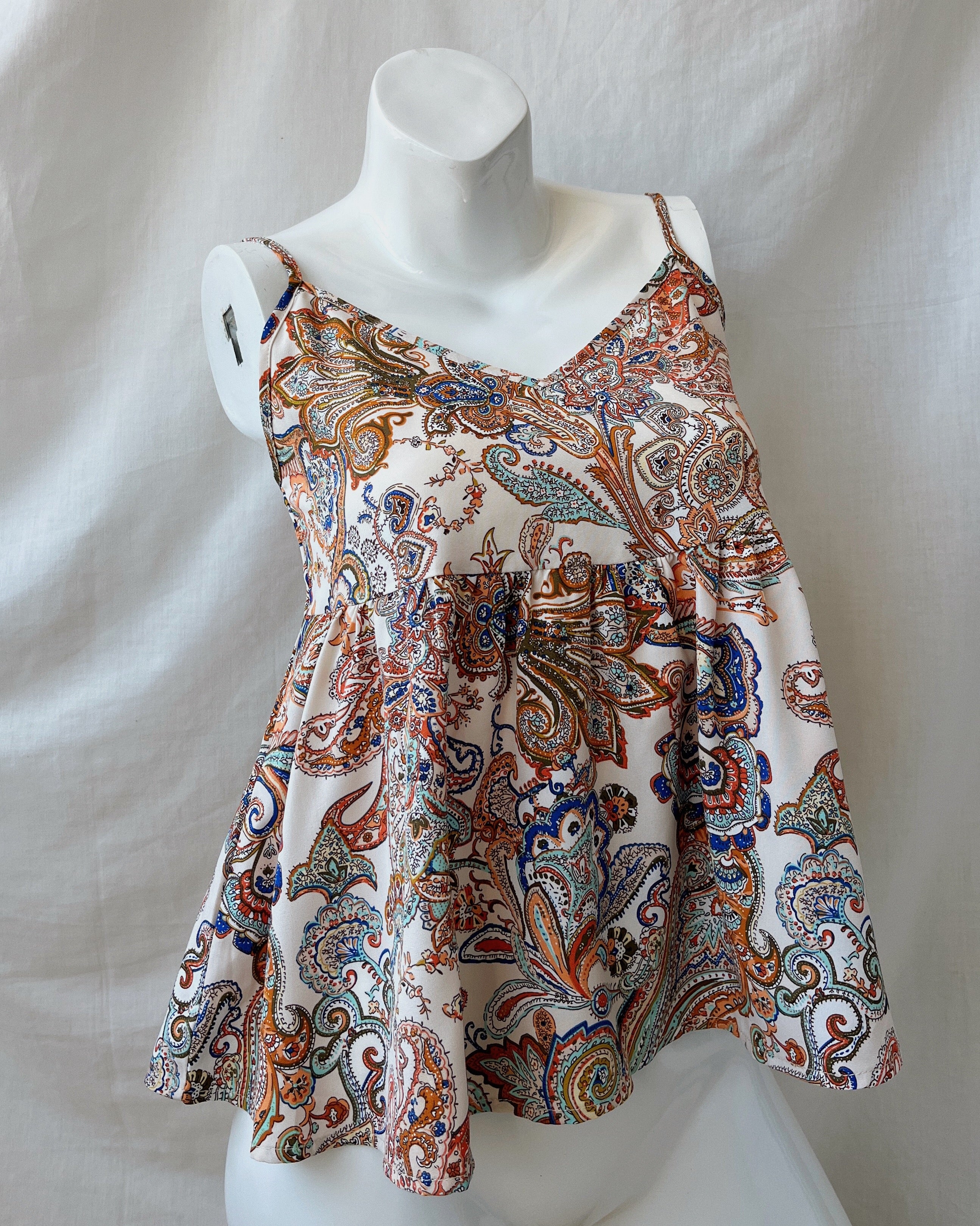 Babydoll paisley top (S)