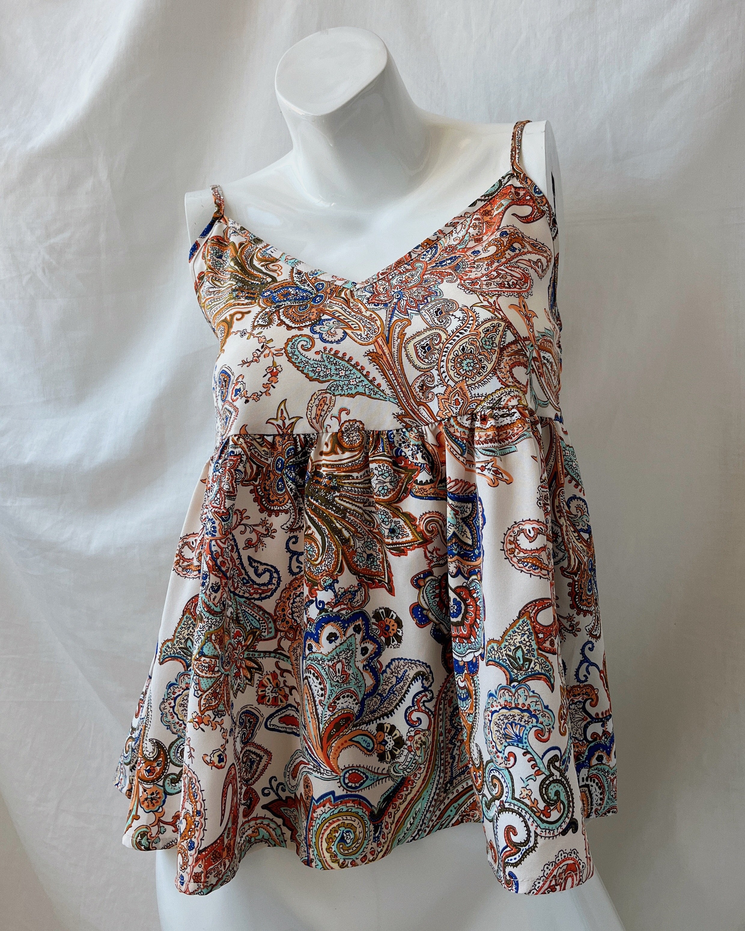 Babydoll paisley top (S)