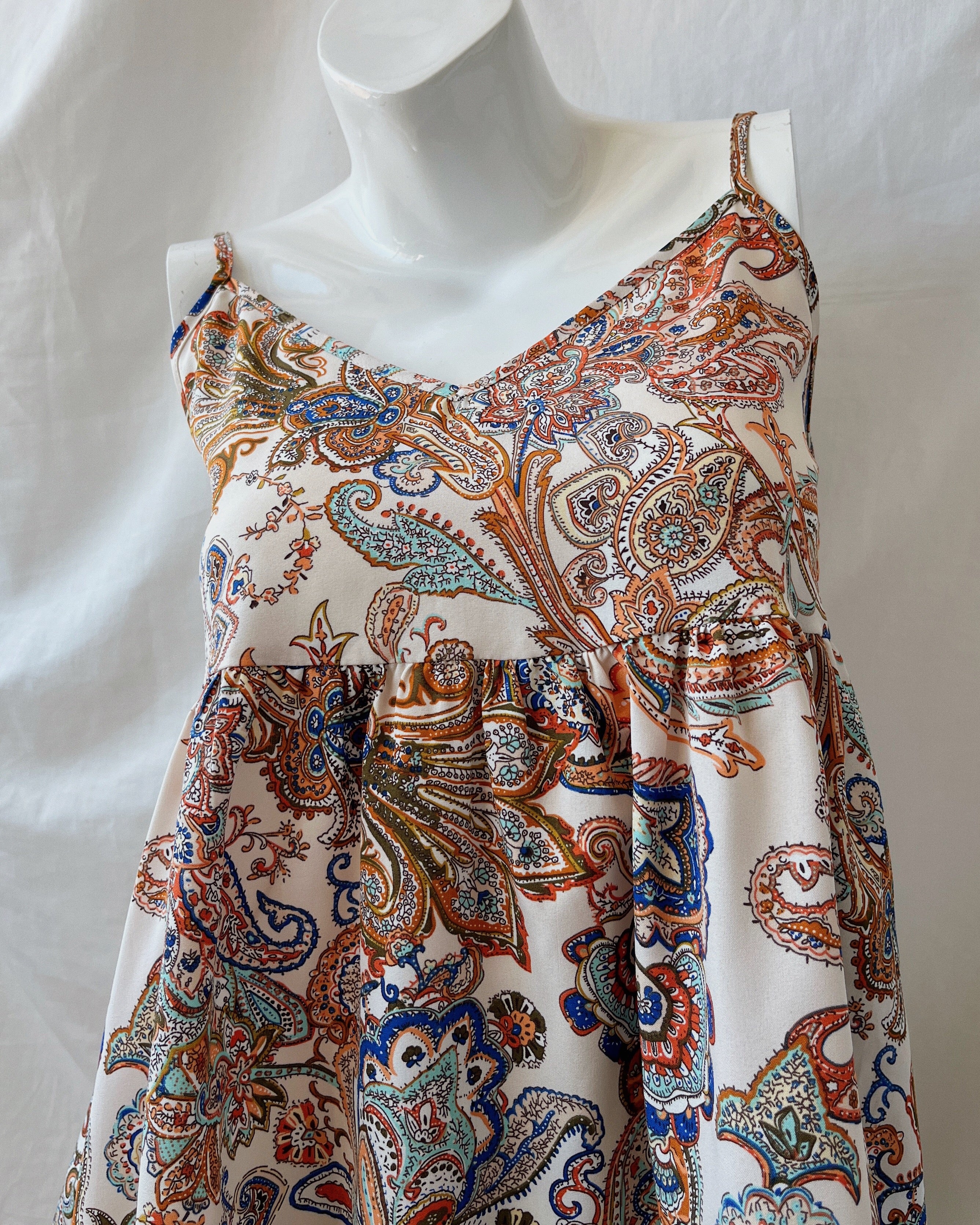 Babydoll paisley top (S)