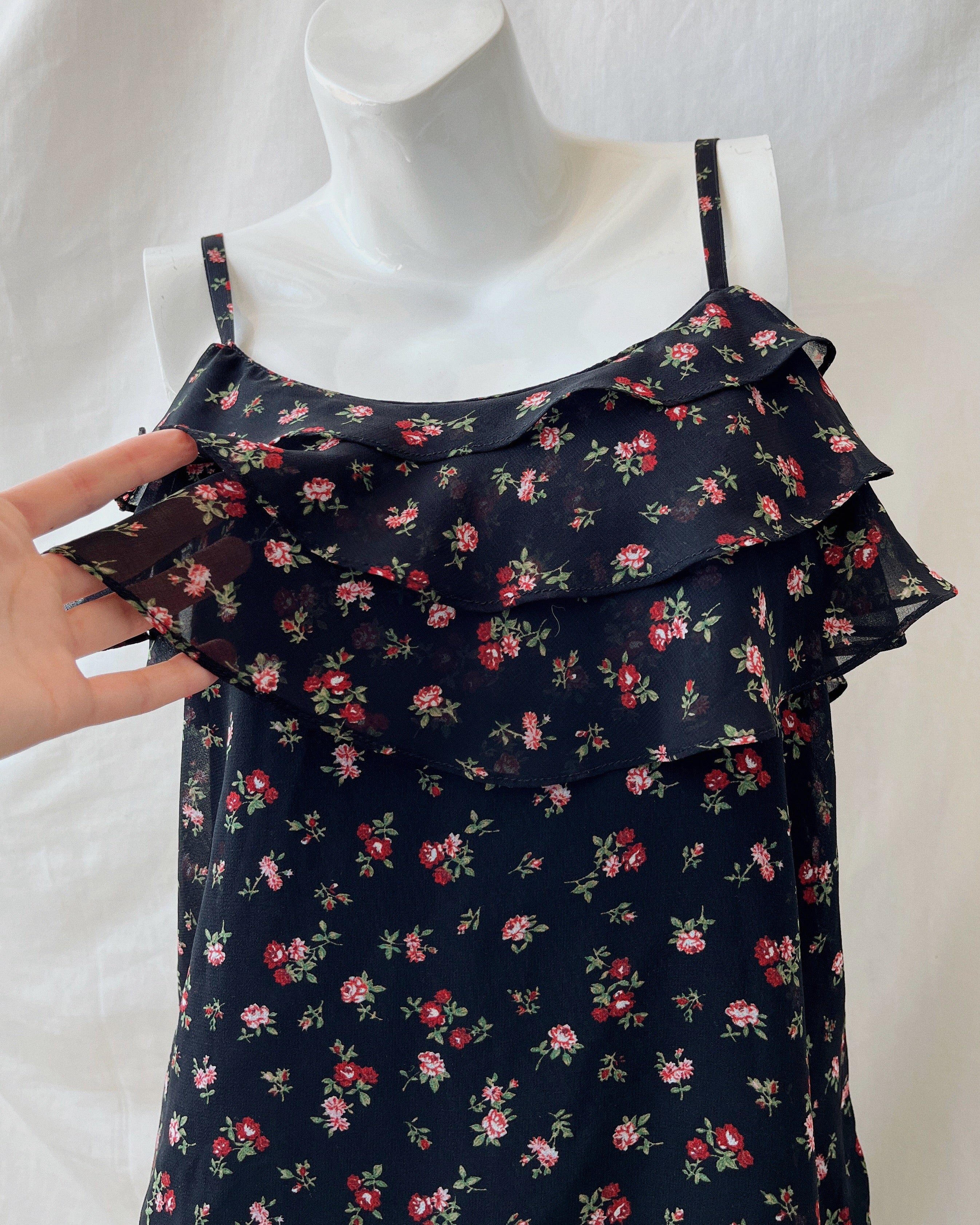 Floral mesh top (M)