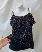 Floral mesh top (M)
