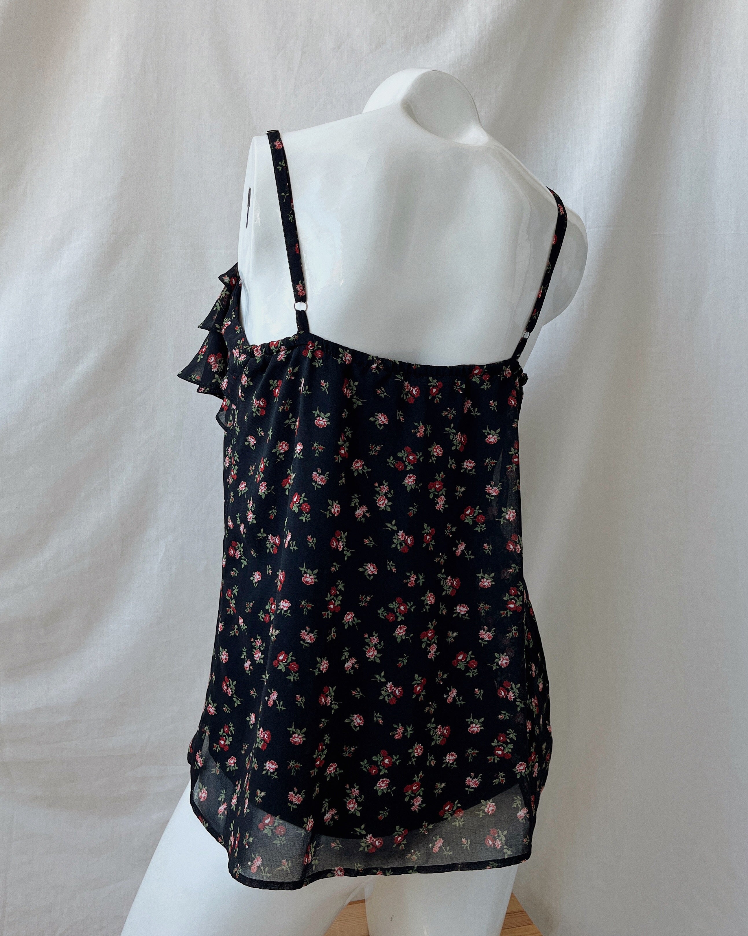 Floral mesh top (M)