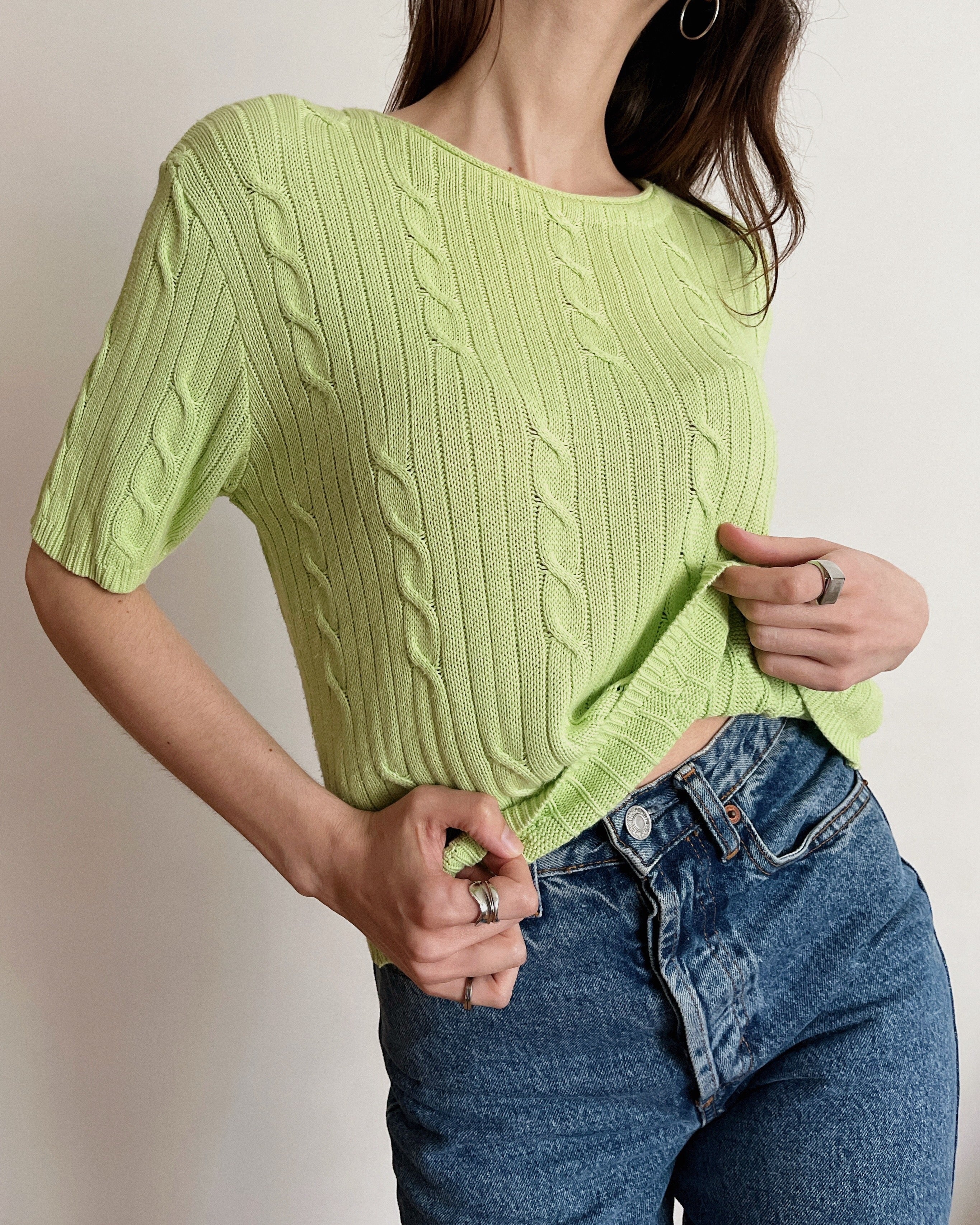 Vintage knit t-shirt (XS-XL)