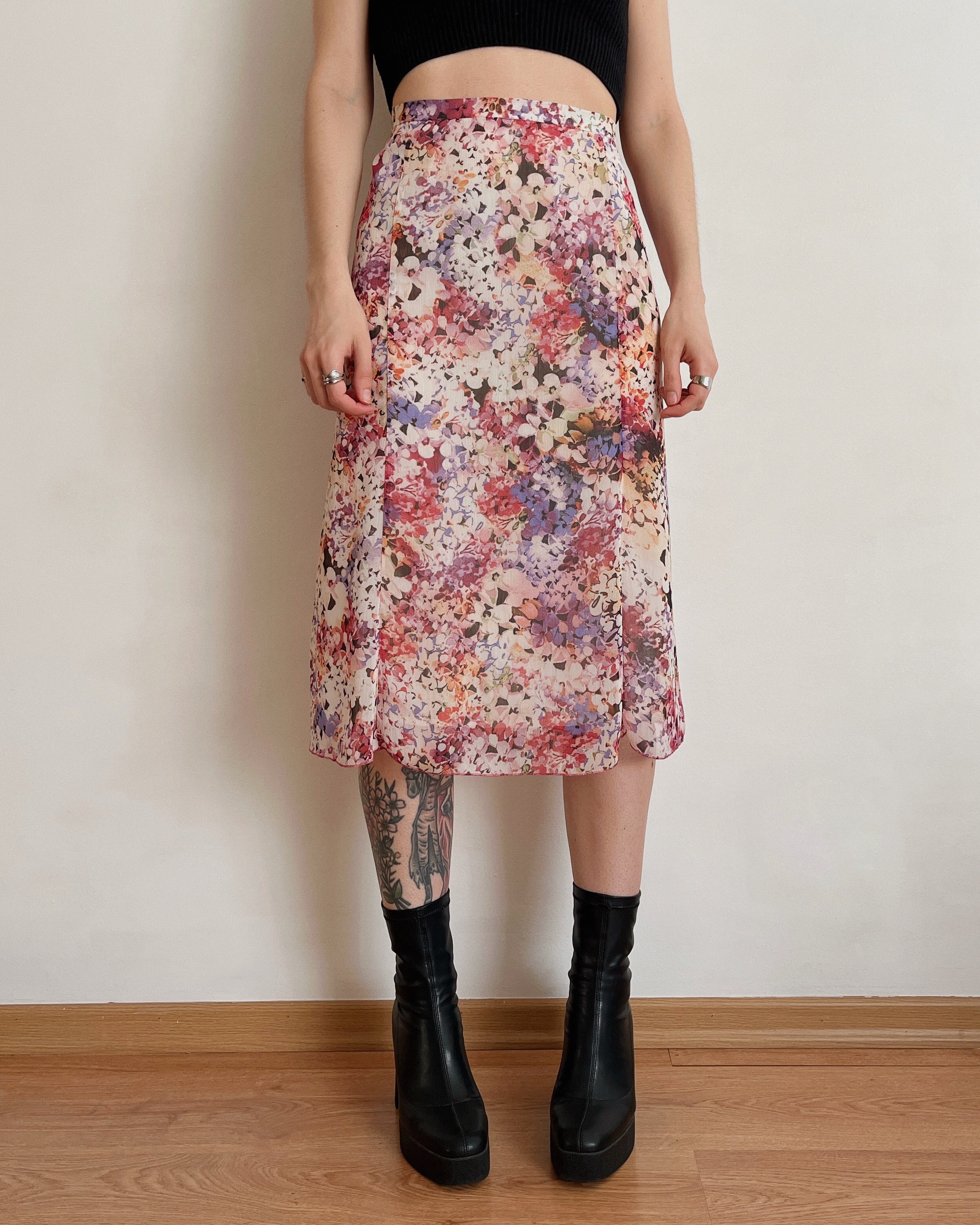 Vintage floral skirt (XL)