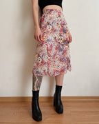 Vintage floral skirt (XL)