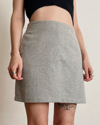Gray wool mini skirt (XS)