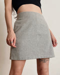 Gray wool mini skirt (XS)