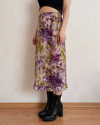 100% silk vintage maxi skirt (XS-M)