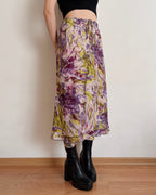 100% silk vintage maxi skirt (XS-M)