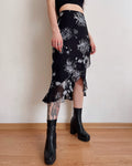 Asymmetric vintage midi skirt (XS/S)