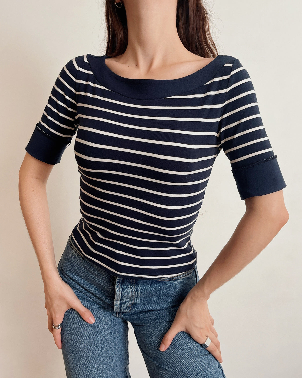 Vintage boat neck top (XS)