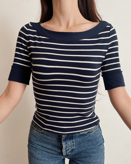 Vintage boat neck top (XS)