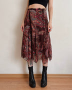Vintage asymmetric skirt (2XS-L)