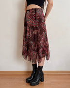 Vintage asymmetric skirt (2XS-L)