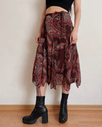 Vintage asymmetric skirt (2XS-L)