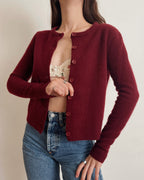 Cropped knit cardigan (XS)