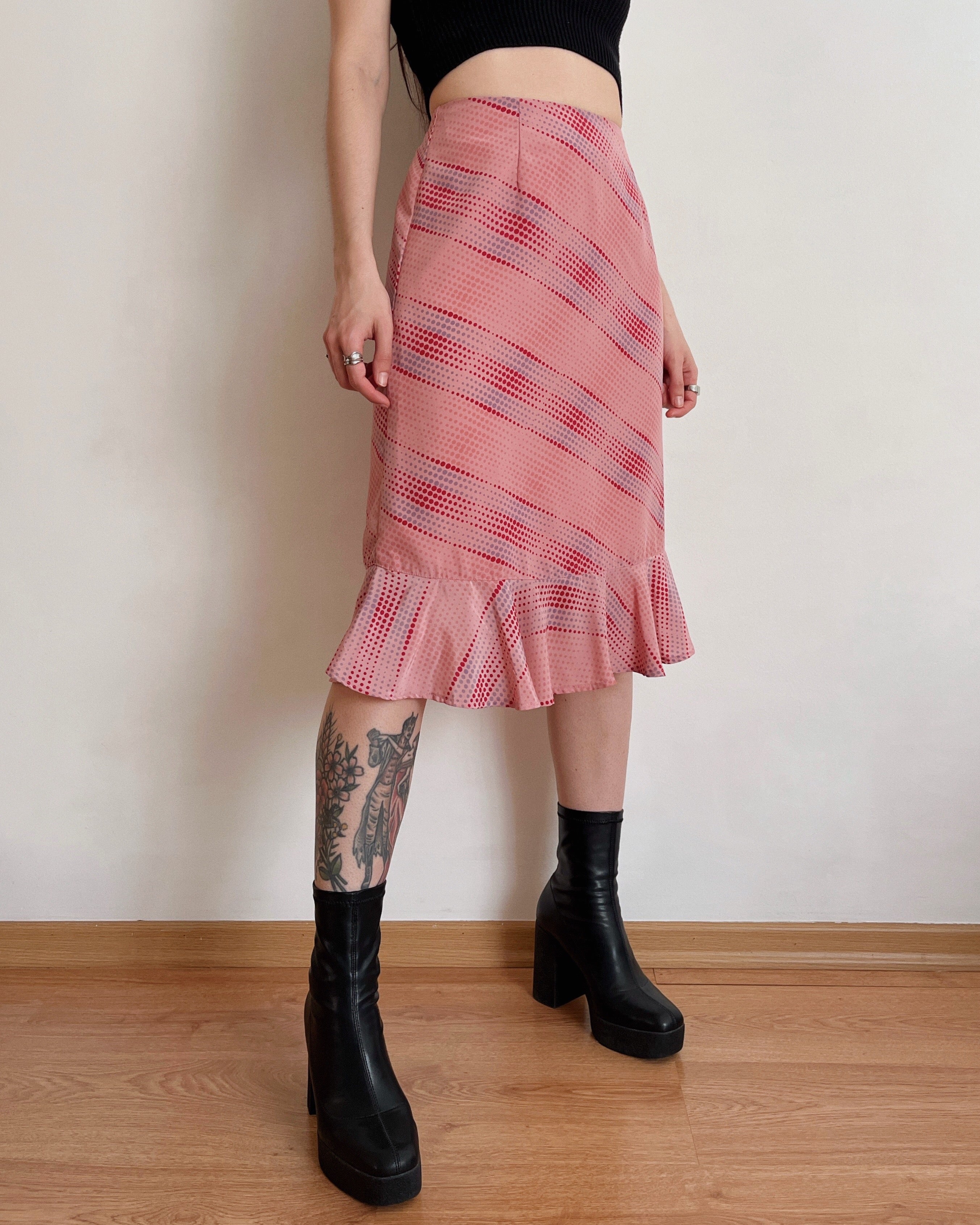 Pink midi skirt (XS/S)