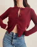 Cropped knit cardigan (XS)