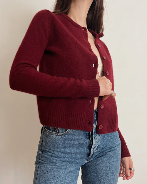Cropped knit cardigan (XS)