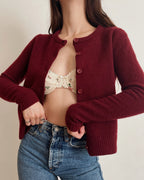 Cropped knit cardigan (XS)