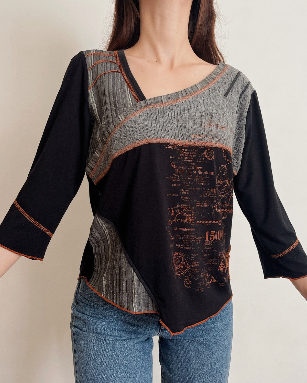 Asymmetric vintage top (M-XL)