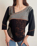 Asymmetric vintage top (M-XL)