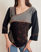 Asymmetric vintage top (M-XL)
