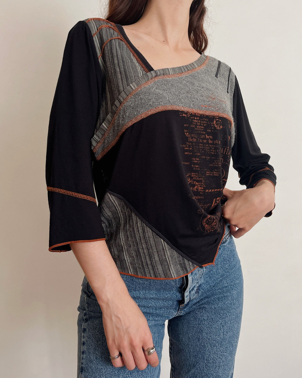 Asymmetric vintage top (M-XL)