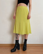 Lime green vintage skirt (L)