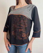 Asymmetric vintage top (M-XL)