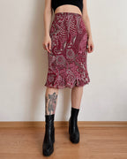 Silk midi skirt (M/L)