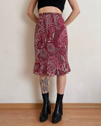 Silk midi skirt (M/L)