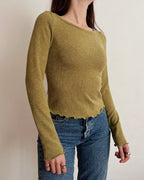 Boat neck knit top (XS)