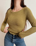 Boat neck knit top (XS)
