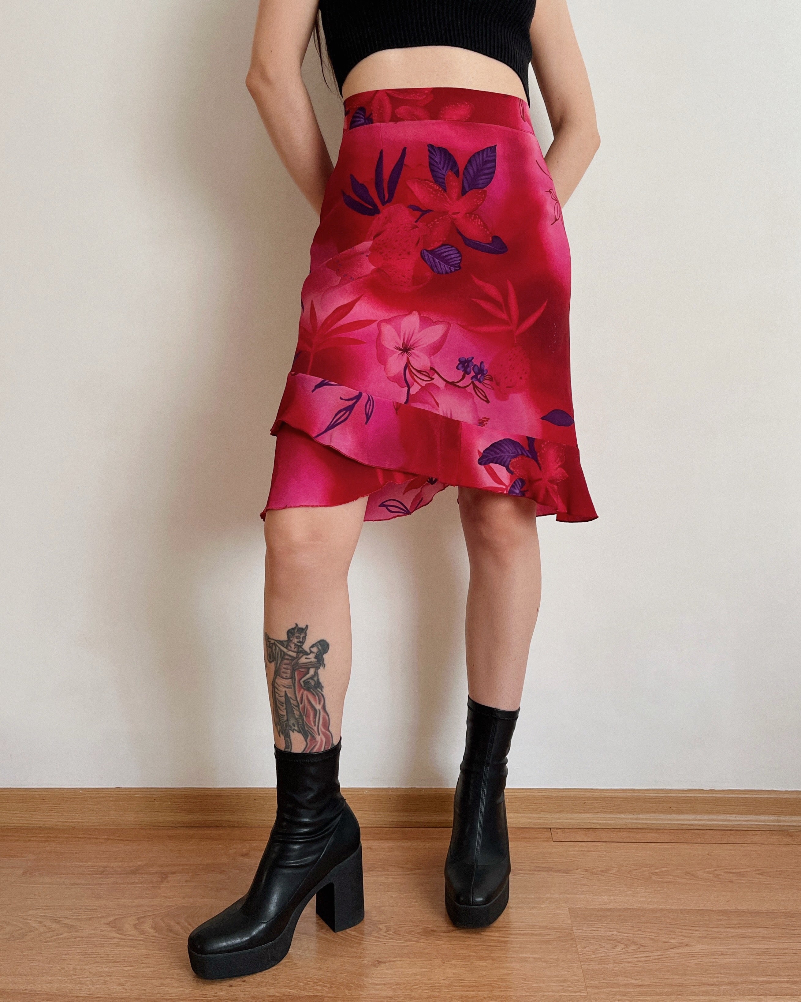 Asymmetric midi skirt (2XL)