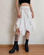 100% linen vintage midi skirt (XS/S)