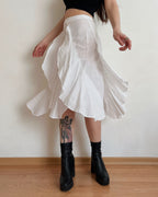 100% linen vintage midi skirt (XS/S)