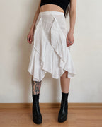 100% linen vintage midi skirt (XS/S)