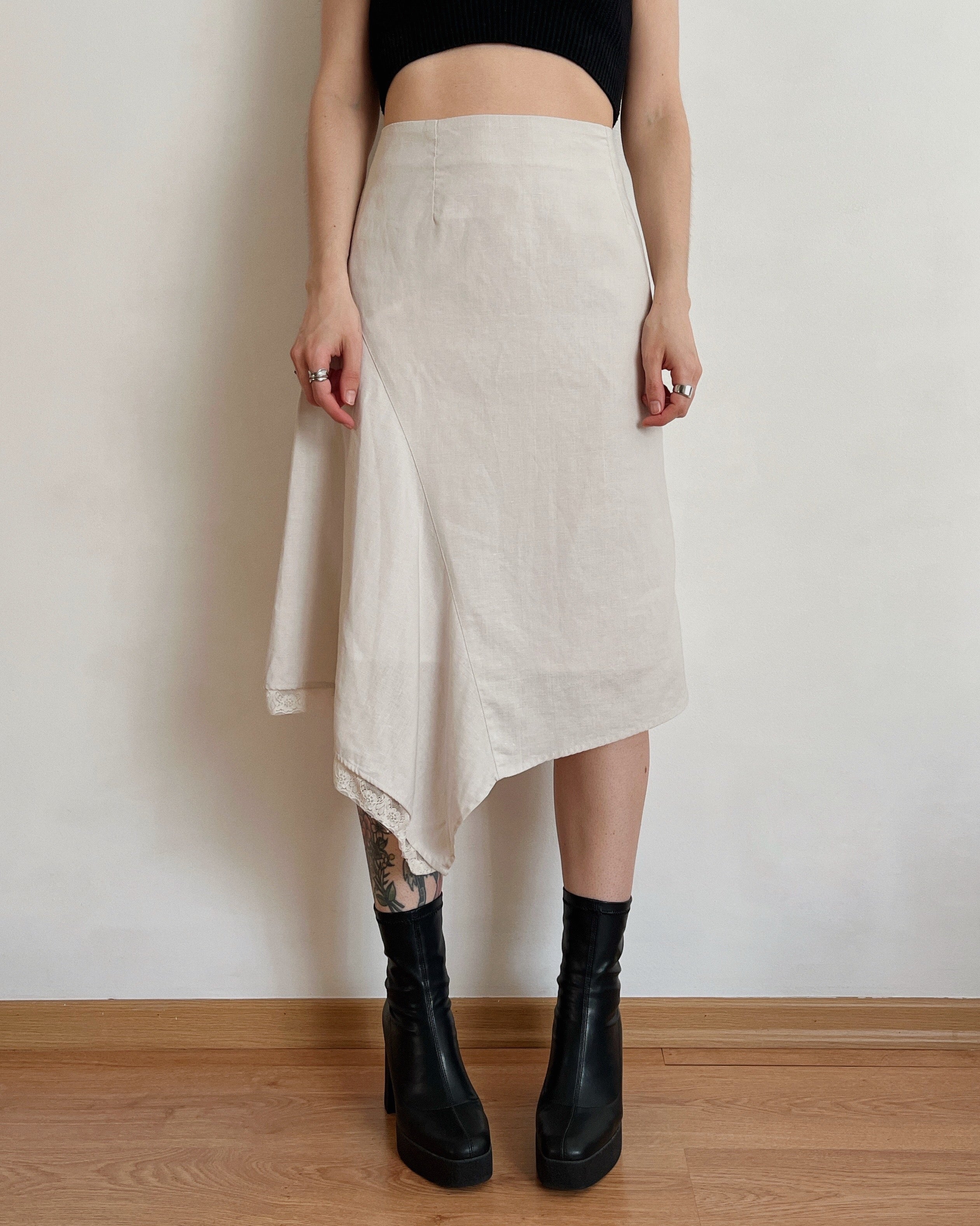 Asymmetric midi skirt (M)