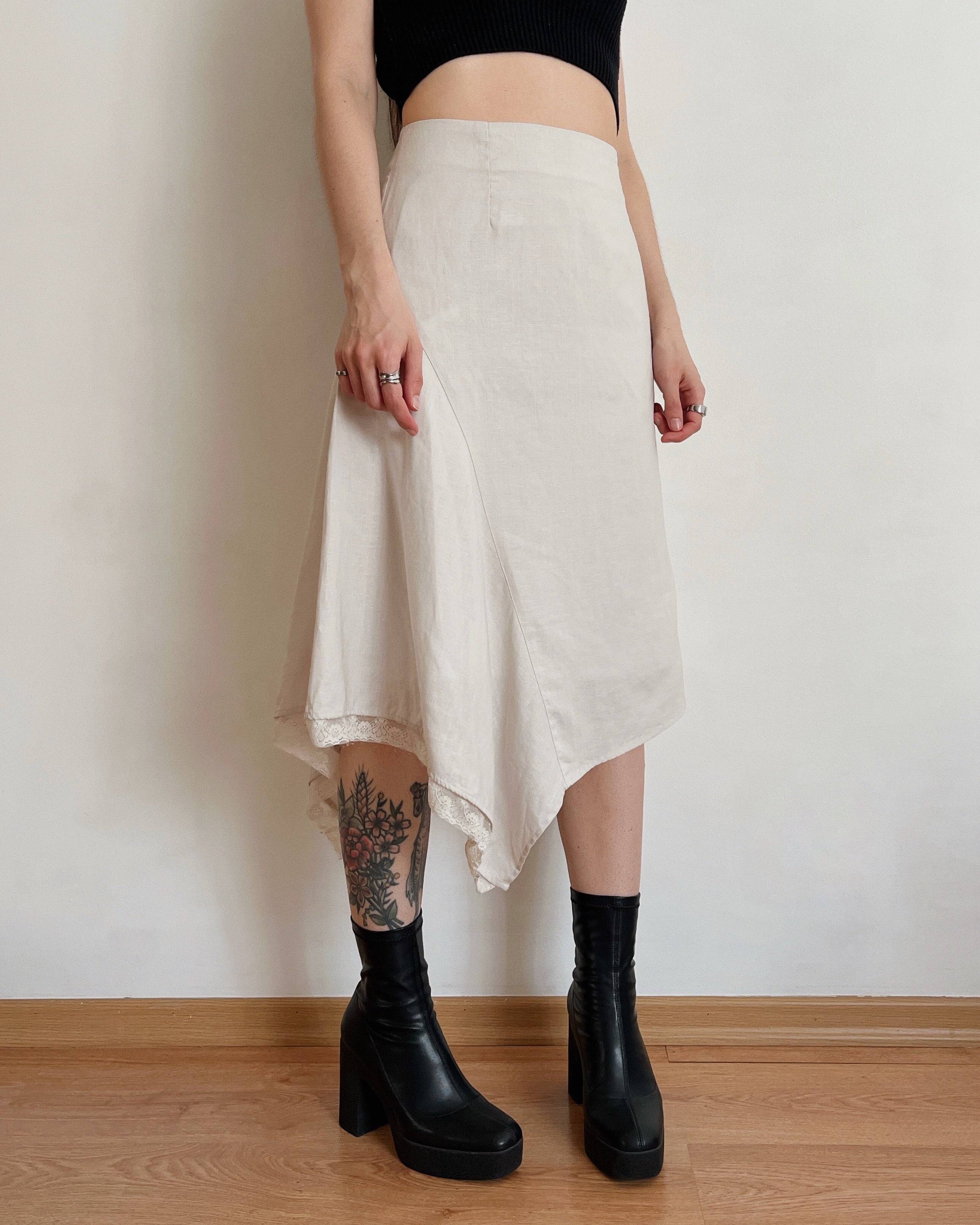 Asymmetric midi skirt (M)