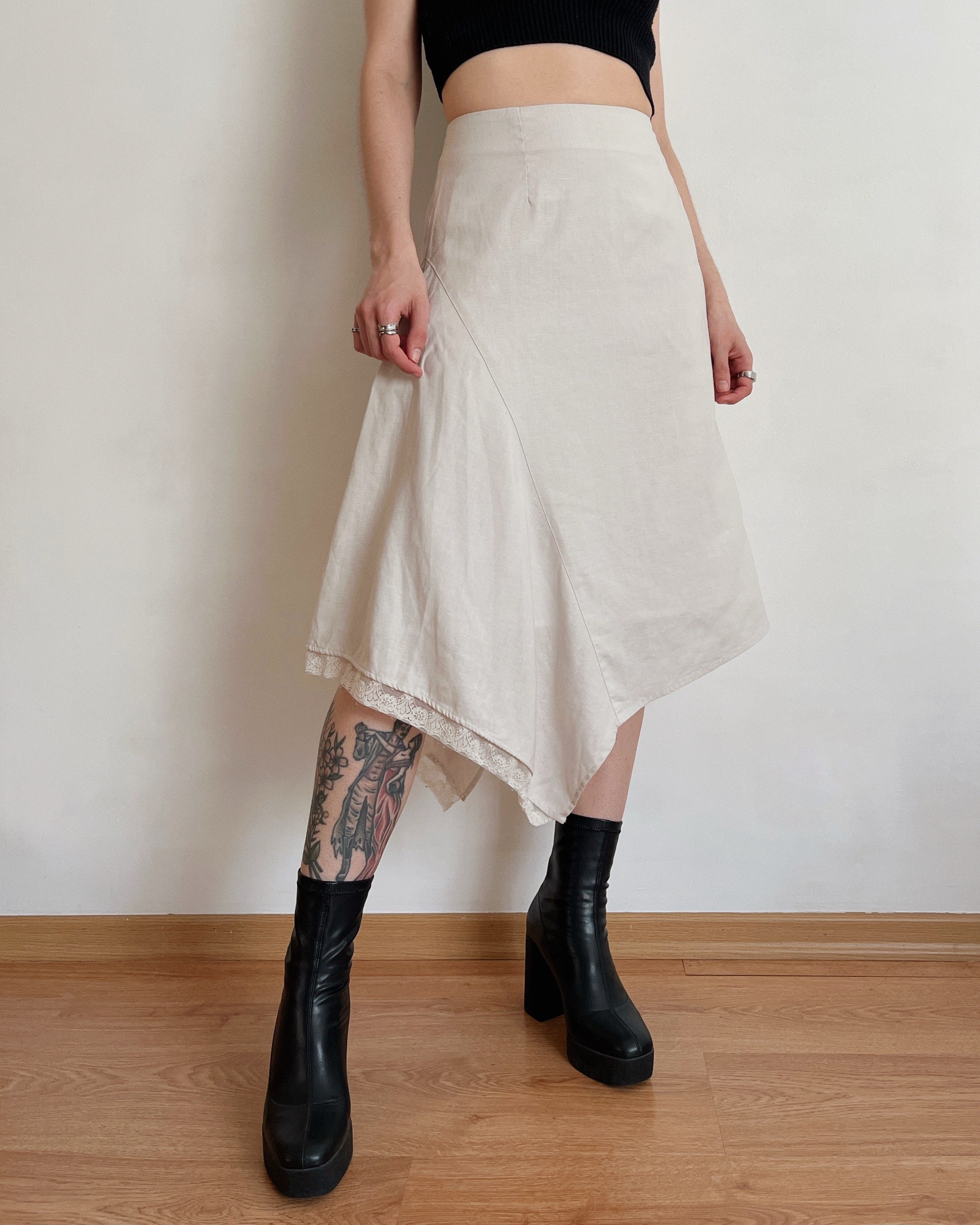 Asymmetric midi skirt (M)