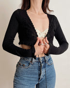 Embroidered knit bolero (2XS/XS)