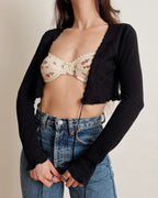 Embroidered knit bolero (2XS/XS)