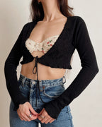 Embroidered knit bolero (2XS/XS)