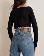 Embroidered knit bolero (2XS/XS)