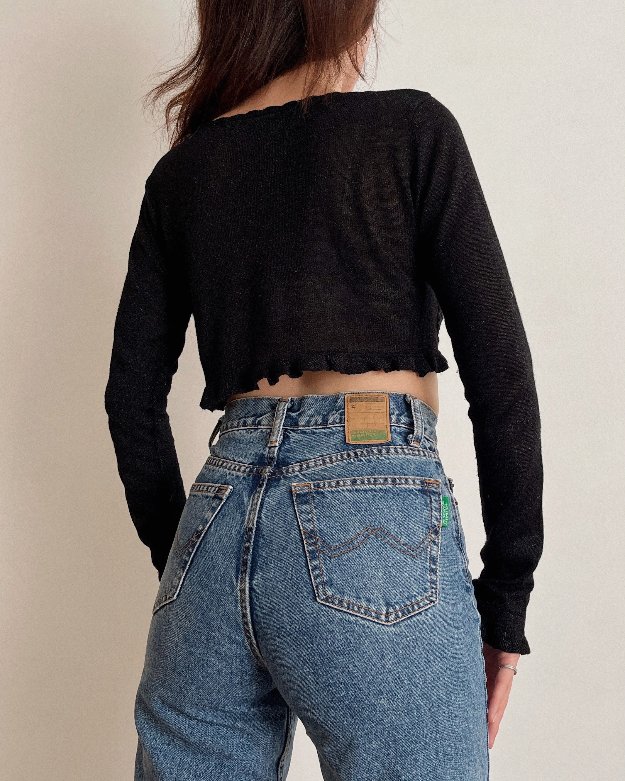 Embroidered knit bolero (2XS/XS)