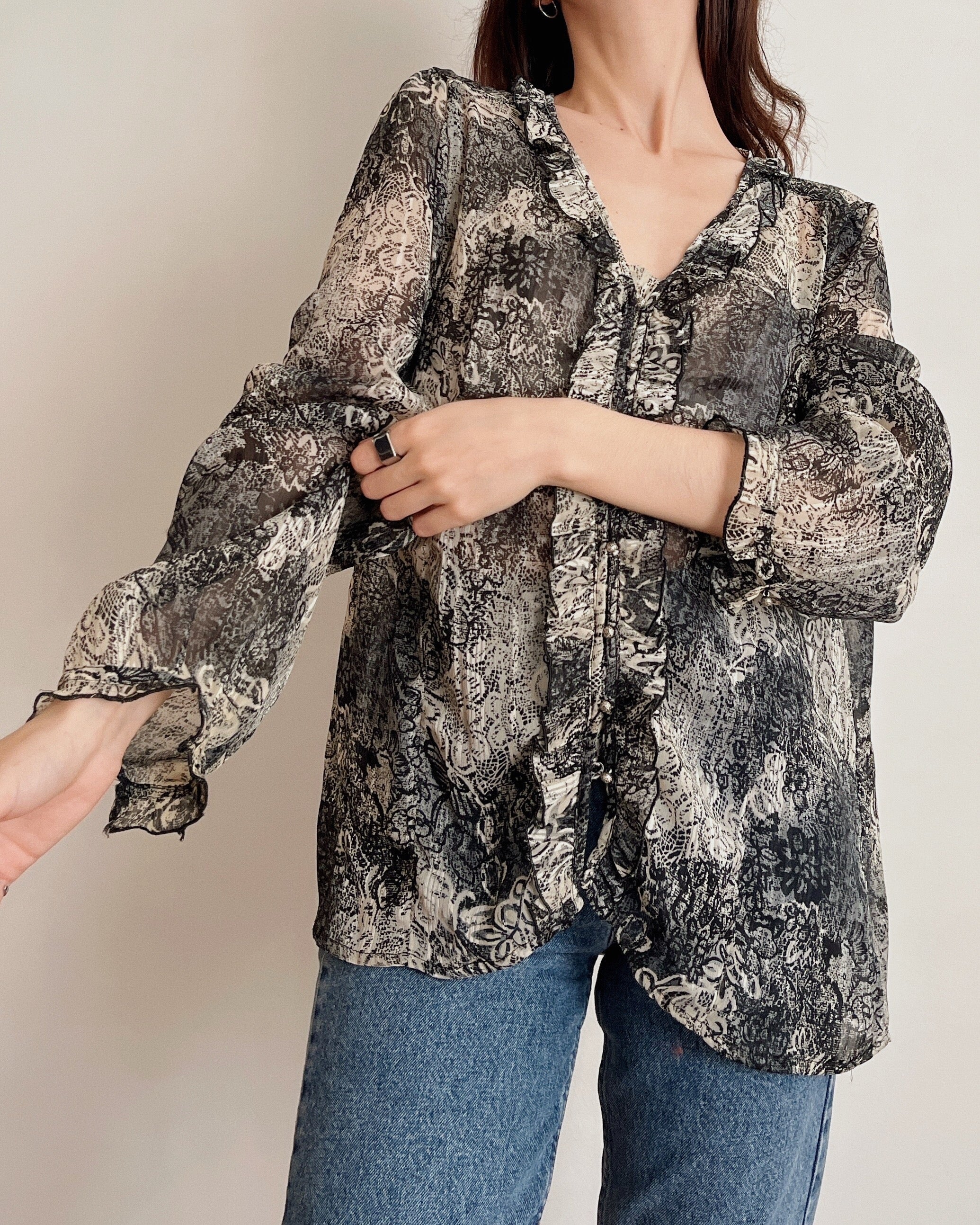 Vintage mesh blouse (L/XL)