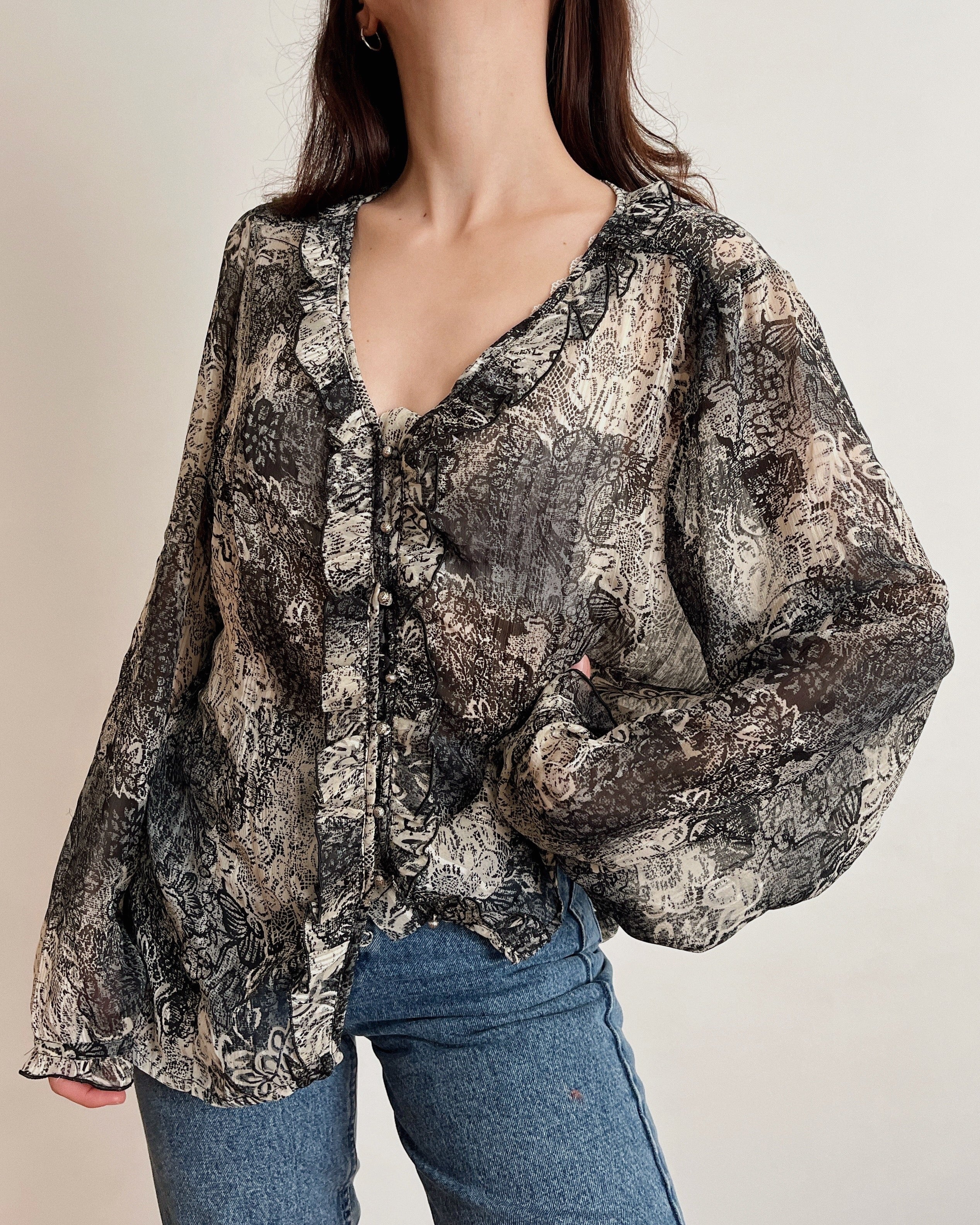 Vintage mesh blouse (L/XL)