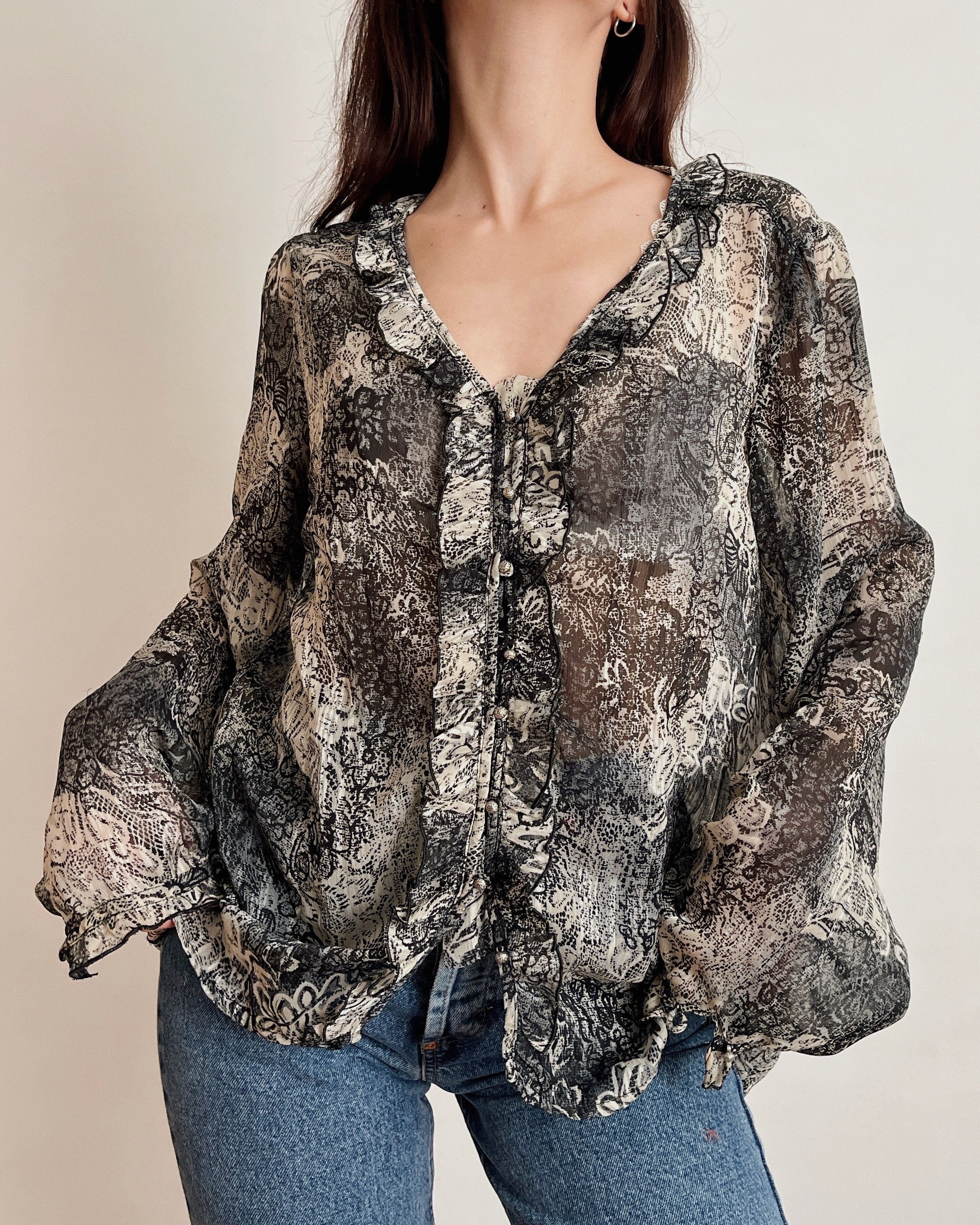 Vintage mesh blouse (L/XL)