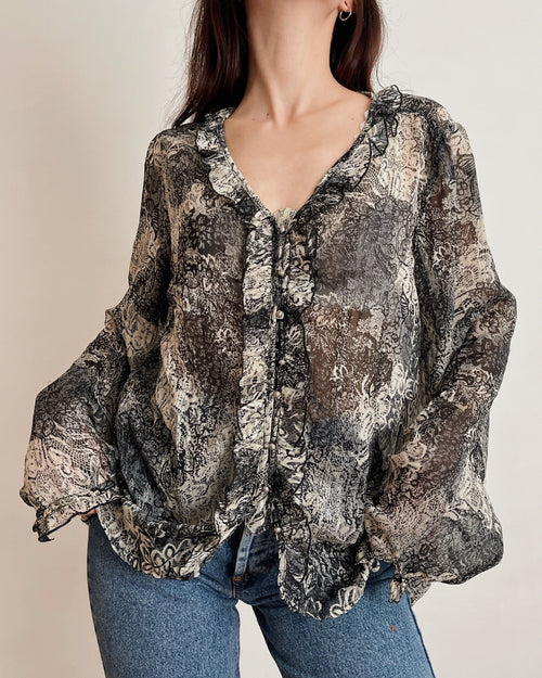 Vintage mesh blouse (L/XL)